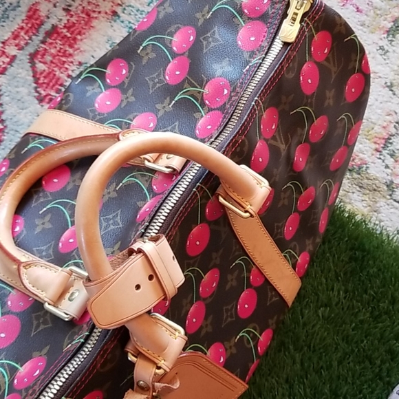 LOUIS VUITTON Speedy 45 Marc Jacobs Carry On Travel LV Cherry Cerises Duffle Bag - Picture 4 of 16